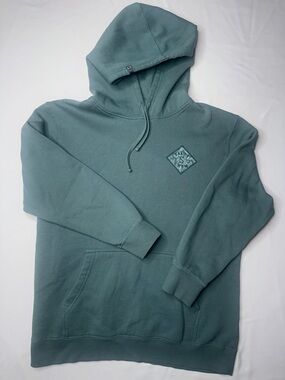 Salty Crew Diamond Logo Pullover Hoodie Sage Green Medium Fleece Sweatshirt